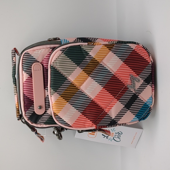 lug Handbags - Lug North/South Convertible Crossbody Skeeter Mini SE NWT Pink Plaid